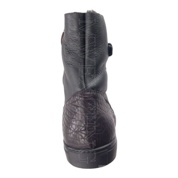 CESARE PACIOTTI LUXURIOUS SHEARLING BOOTS ITALIAN DESIGNER MENS SHOES NEW IN BOX main image 6